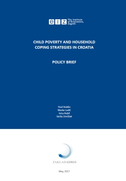 Child Poverty and Household coping Strategies in Croatia