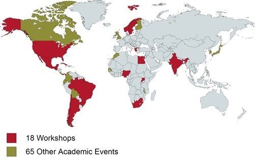 Geographical Distribution of CROP Activities 2011-2015